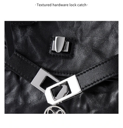 FOXER Vintage Wrinkle Genuine Leather Tote Bag