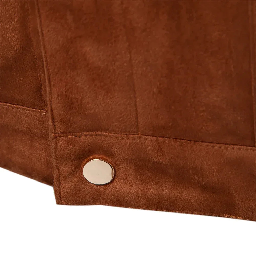 AIOPESON Autumn Winter Suede Leather Jackets - ShopHub