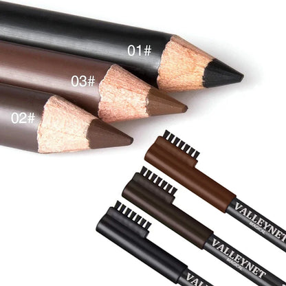 Ultra-fine Wooden Eyebrow Pencils with Brush