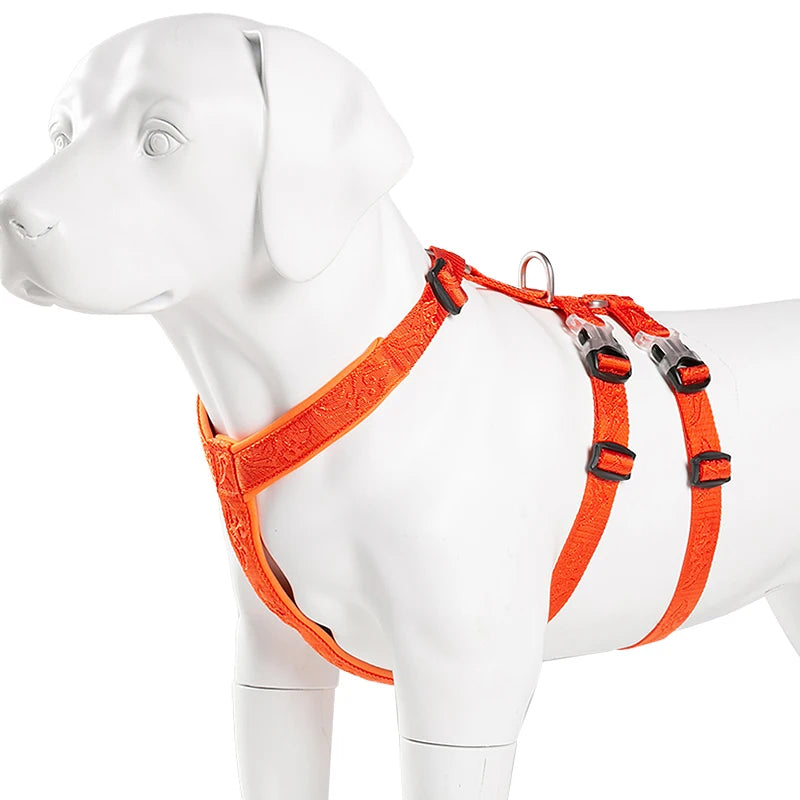TRUELOVE  Pet Harness Double-H Nylon Personalized Dog Harness NO PULL Reflective Breathable Adjustable YH1803