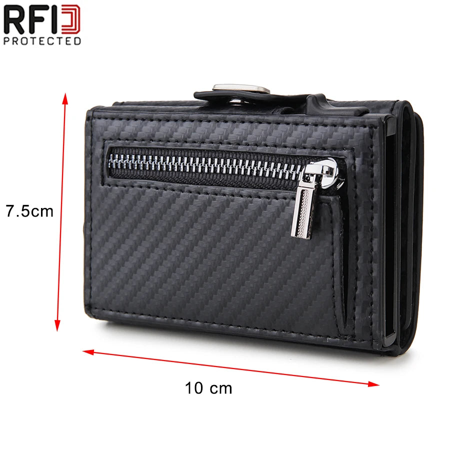 Rfid Carbon Fiber Card Holder Wallets