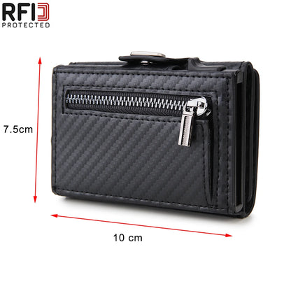 Rfid Carbon Fiber Card Holder Wallets