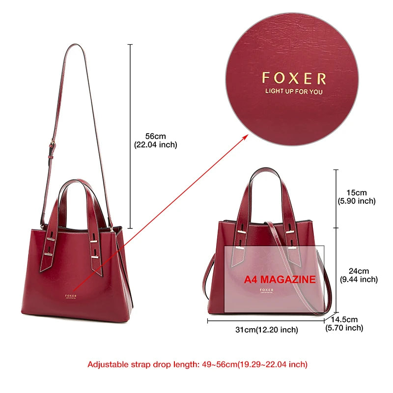 High Quality Women Split Leather Handbag Fashion Workplace Big Capacity Tote Bag Commuter Crossbody Shoulder Bags Mother's Gift