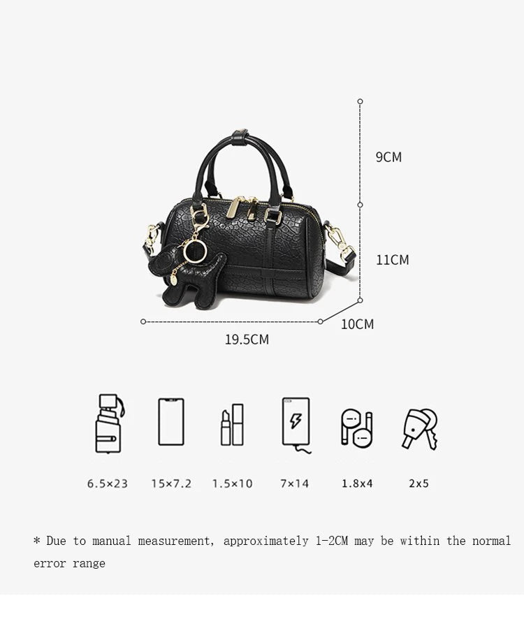 FOXER 2026 New Women's Handbag Fashion Barrel Bag Textured Cowhide Leather Lady Crossbody Bag Casual Commuter Shoulder Purse