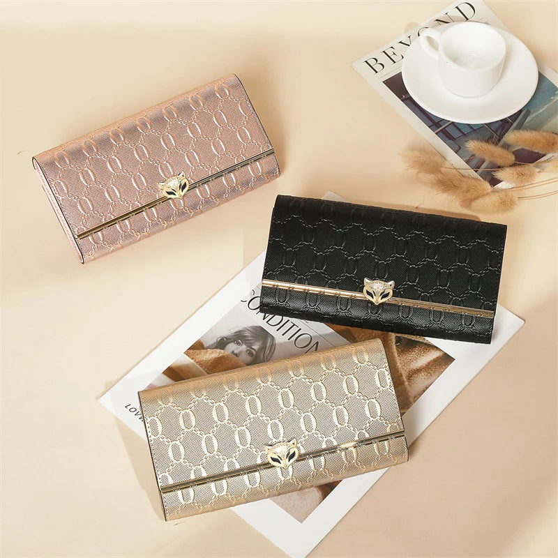 FOXER Split Leather Women's Long Wallet