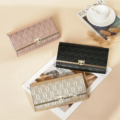 FOXER Split Leather Women's Long Wallet