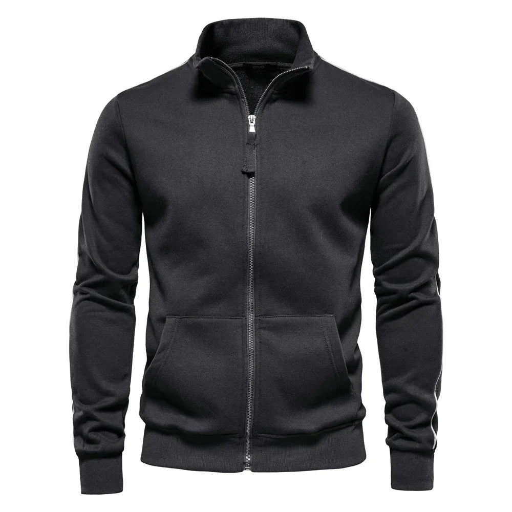 AIOPESON Cotton-Blend Zip-Up Sweatshirts - ShopHub
