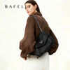 BAFELLI Chained Genuine Leather Satchel Bag