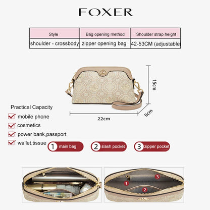 FOXER Chinese Style Embroidery Women Shoulder Underarm Bag