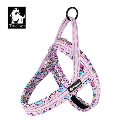 Truelove Floral Printing Mesh Padded Harness – Comfort and Style for Every Dog