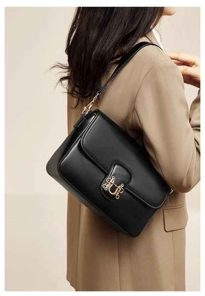 FOXER Split Cowhide Leather Crossbody Bag