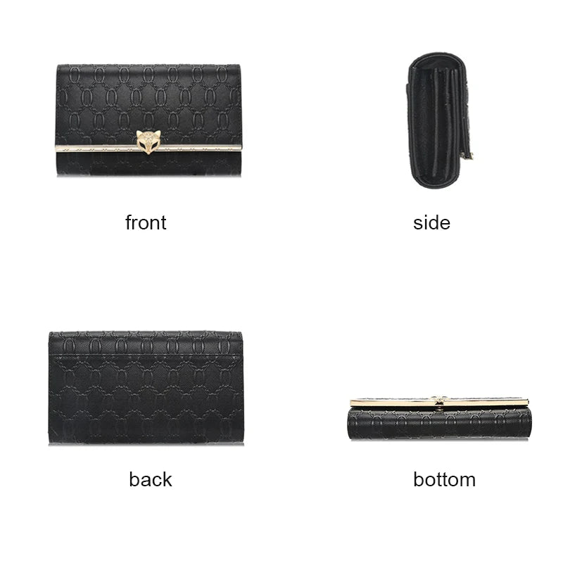 FOXER Split Leather Women's Long Wallet