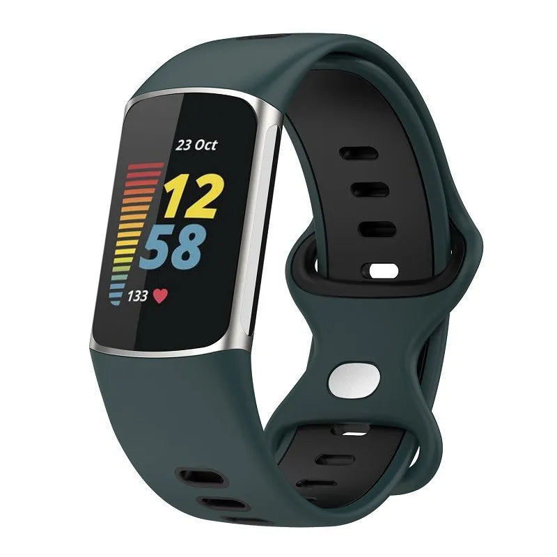 Rubber Sport Strap for the Fitbit Charge 5/6 Series (available in 21 colours) Habicare