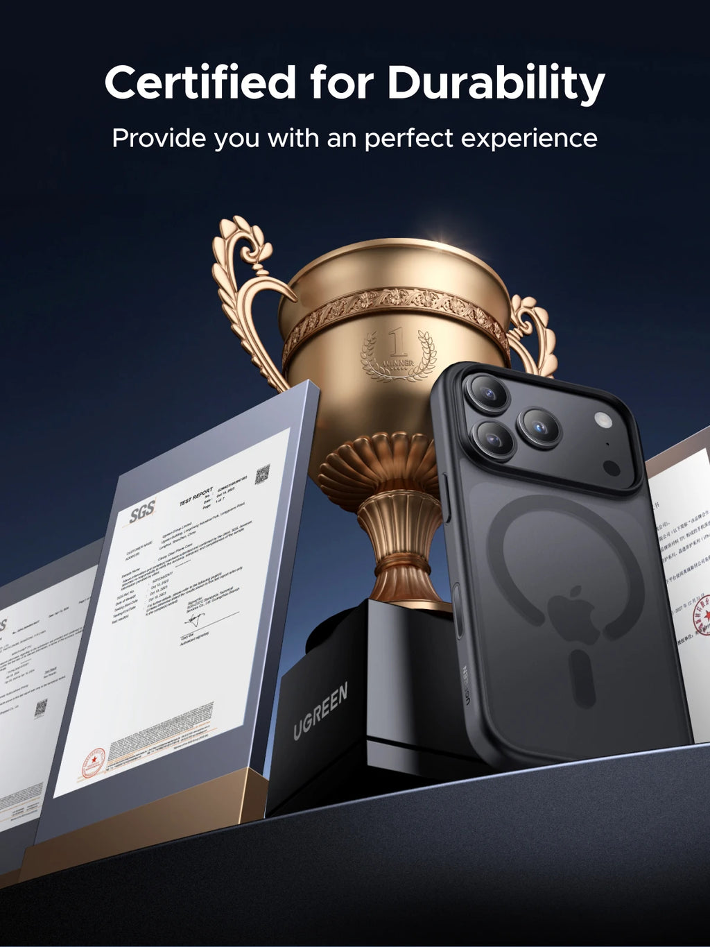 UGREEN Black Magnetic Case for iPhone 17 16