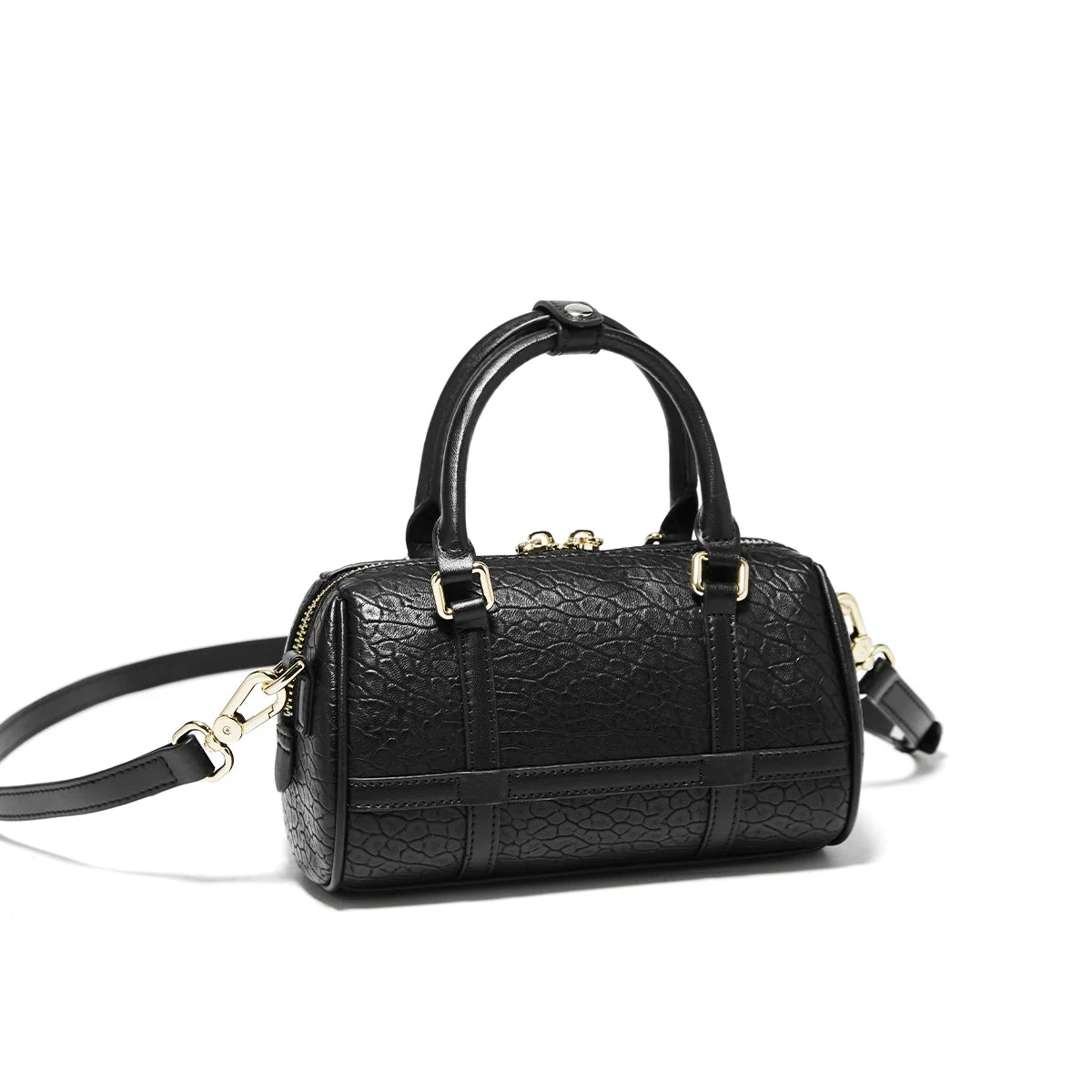 FOXER 2026 New Women's Handbag Fashion Barrel Bag Textured Cowhide Leather Lady Crossbody Bag Casual Commuter Shoulder Purse