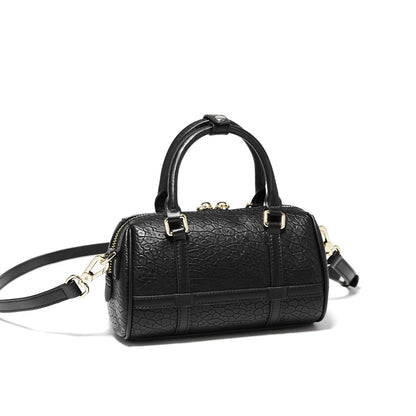 FOXER 2026 New Women's Handbag Fashion Barrel Bag Textured Cowhide Leather Lady Crossbody Bag Casual Commuter Shoulder Purse