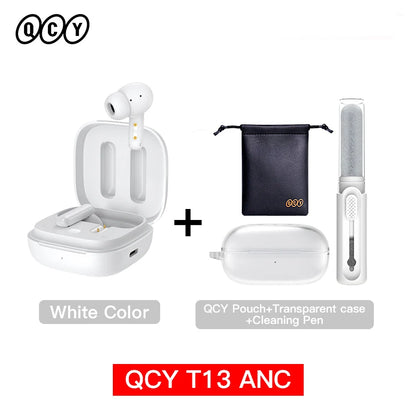 QCY T13 ANC Wireless Earphones Bluetooth 5.3 with 28dB Active Noise Cancellation and 4 Mics ENC for Low Latency TWS Experience - ShopHub