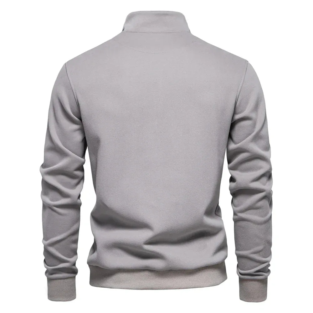 AIOPESON Men's Mock Neck Quarter-Zip Sweatshirts - ShopHub