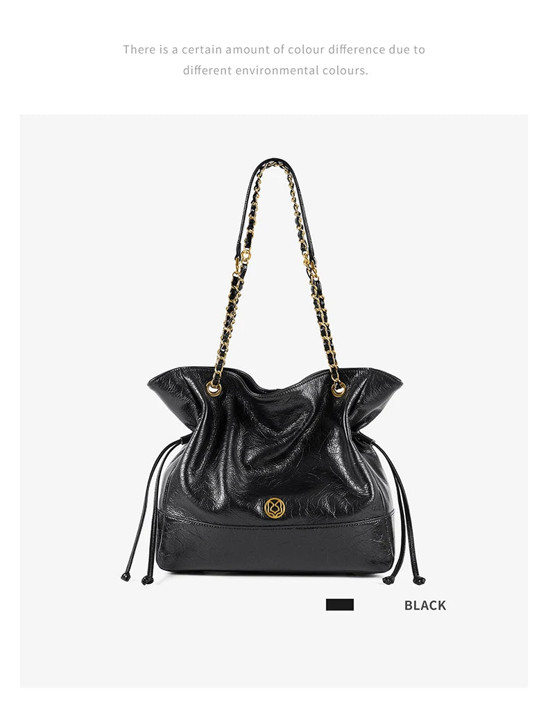 FOXER Luxury Genuine Leather Shoulder Bag