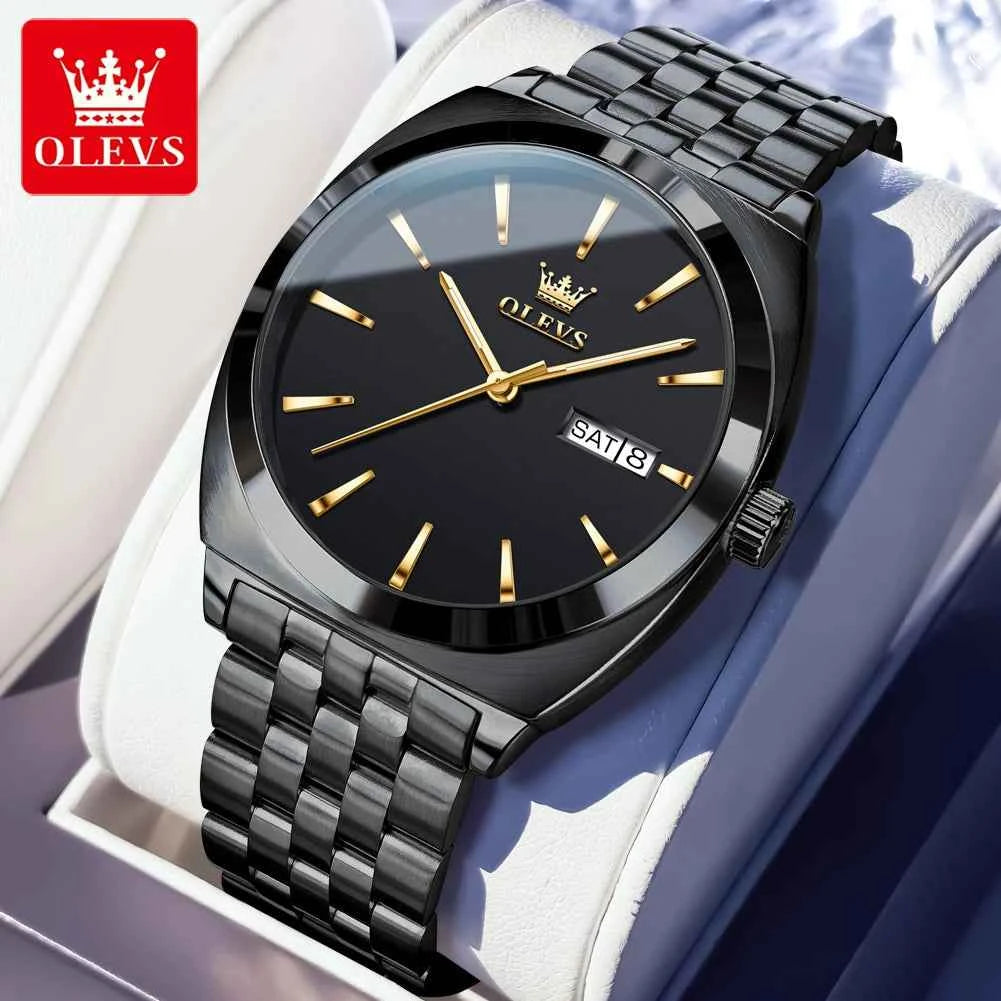 OLEVS 6730 Luxury Automatic Watch - Original Waterproof Mechanical Wristwatch with Luminous Calendar and Gift Box