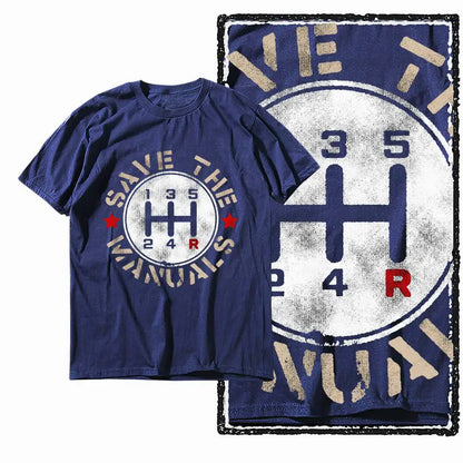 G11 NAVY Cotton Men's Big Size Car Theme Graphic T-shirt |  Streetwear Cool O-neck men's Tee Tshirt
