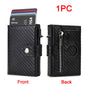 Carbon Fiber Rfid Blocking Mens Credit Card Holder Airtag Wallet