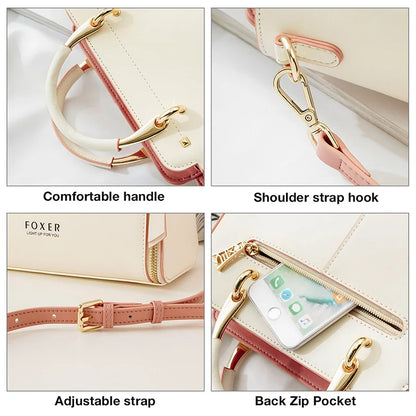 FOXER Split Leather Women's Shoulder Bag