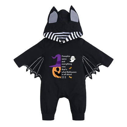 Kids Tales Batty Boo Cotton-Blend Halloween Baby Romper