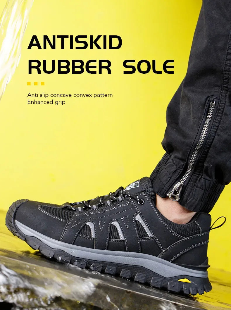 Kankeirr Men’s Steel Toe Work Shoes - ShopHub