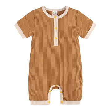 Kids Tales Little Everyday Ribbed Cotton-Blend Baby Romper