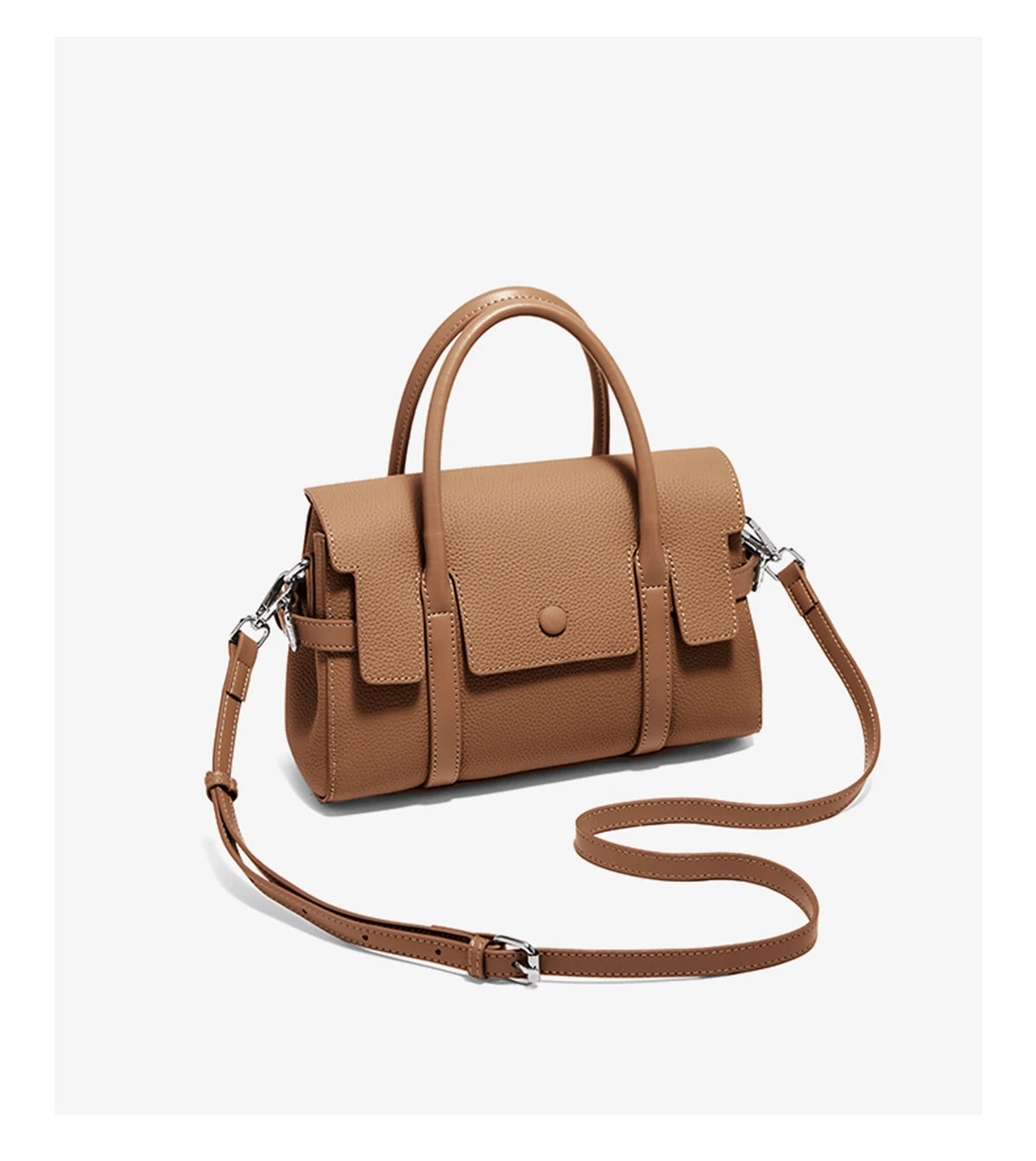 FOXER Retro Luxury Top-handle Bag for Women Genuine Leather Laies Shoulder Bag Female Crossbody Handbag Work Purse 2026 New