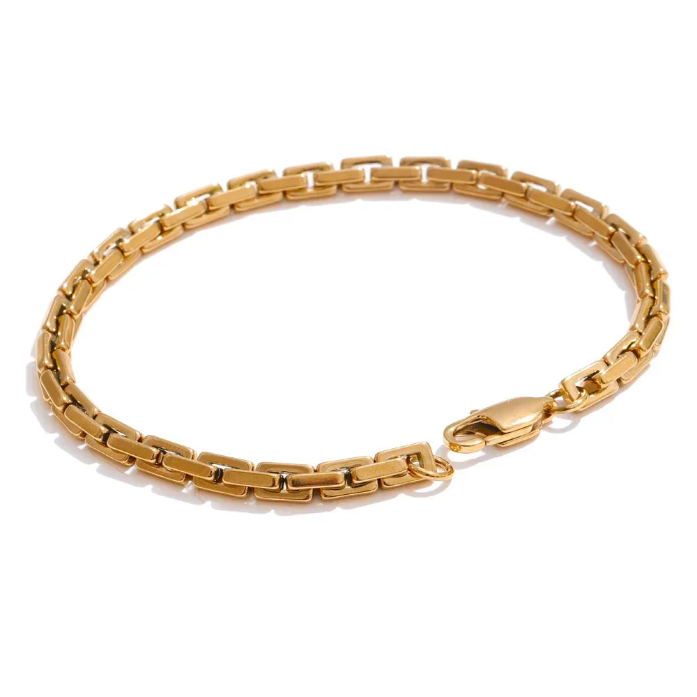 22cm High Quality Stainless Steel Metal Chain Bracelet Bangle - ShopHub
