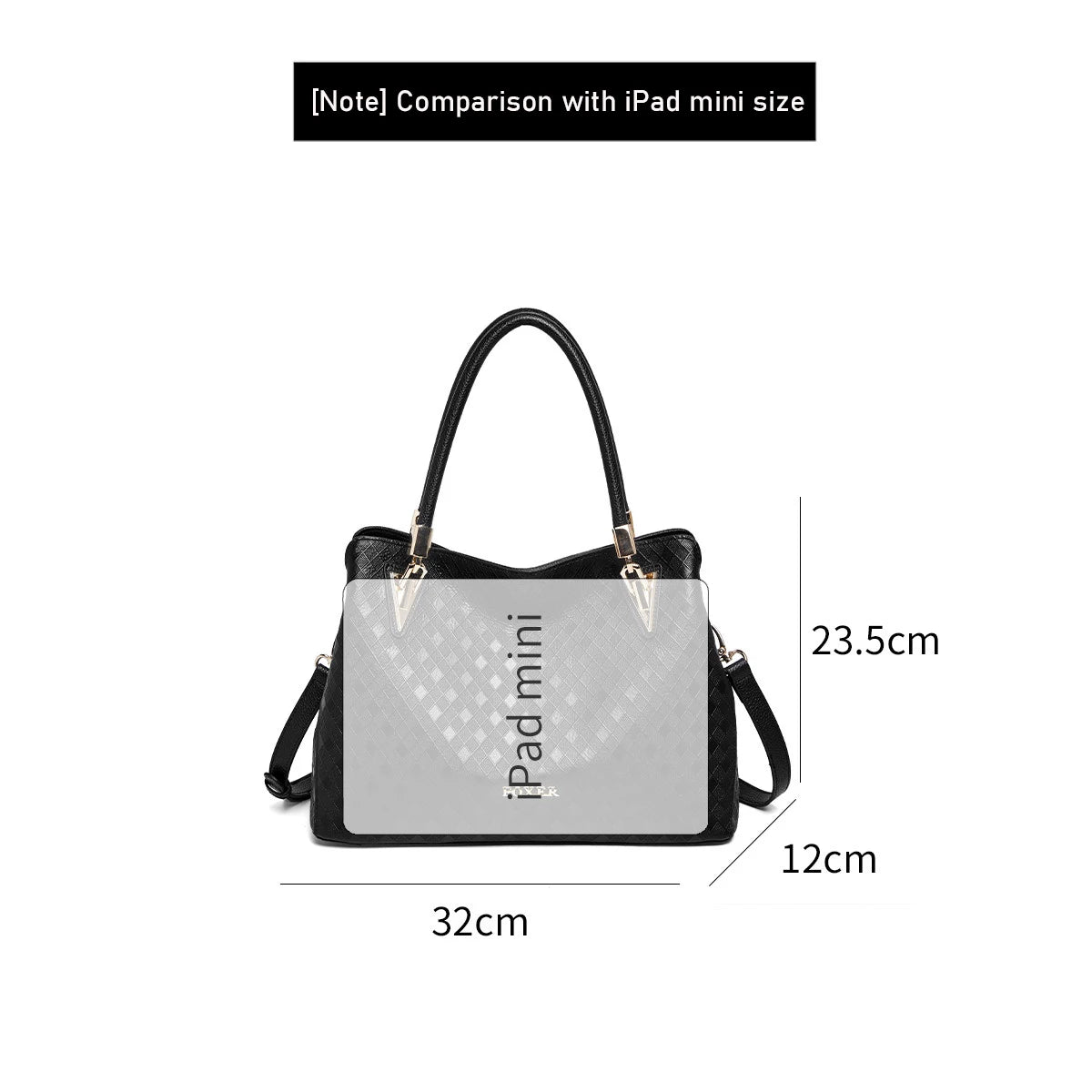 FOXER Lady's Handbag Genuine Leather 2026 Elegant Female Shoulder Bag Luxury Design Crossbody Bag Diamond Embossing Commute Work