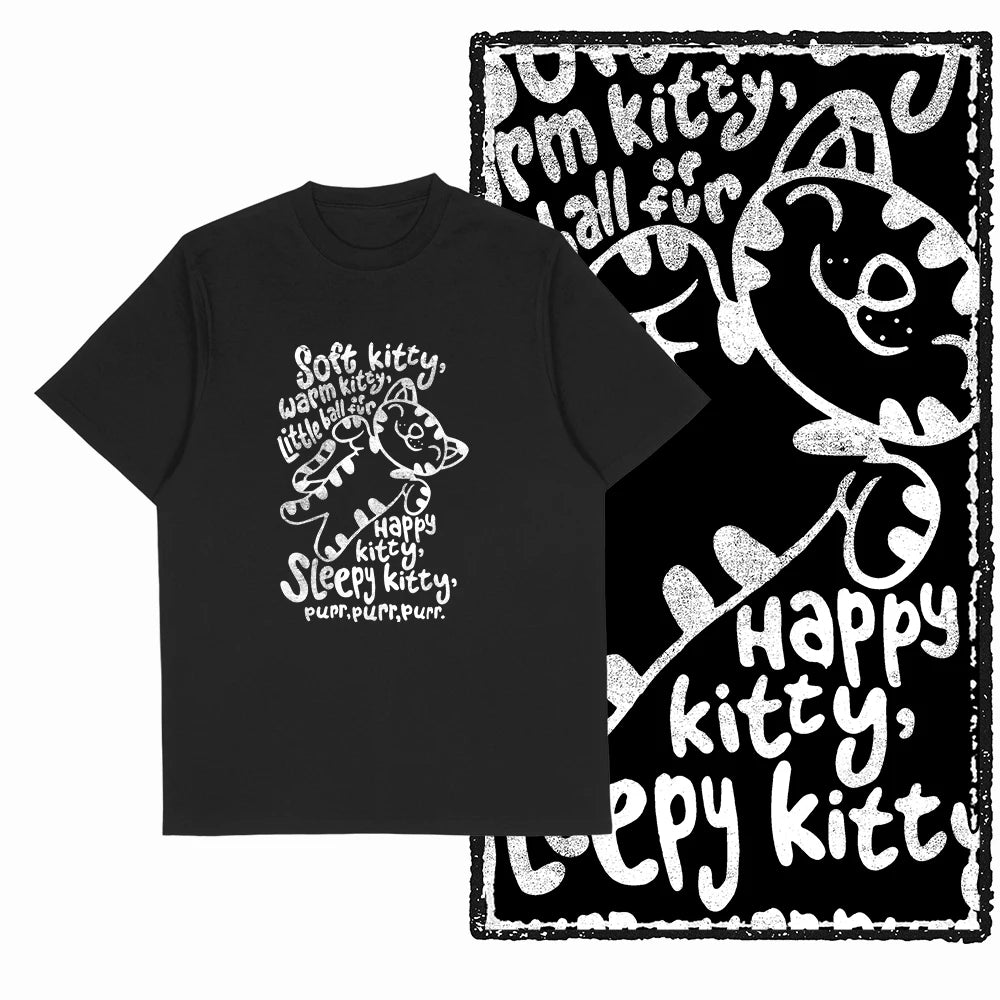 COOLMIND 100% Cotton Short Sleeve Cool Cat Print Men Tshirt Casual Summer Loose Men Cat T Shirt o-neck t-shirt Men Tee Shirts