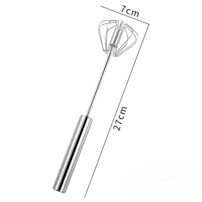 Stainless Steel Egg Beater - 10 Inch Hand Rotary Whisk with 22mm Grip & 7cm Whisk Head for Cooking and Baking
