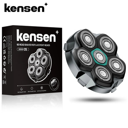 KENSEN Replaceable Blade S15 Head Shaver - Waterproof Stainless Steel Razor Blade for FK-8750 Cutter