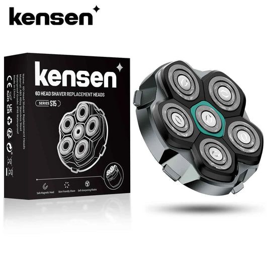 KENSEN Replaceable Blade S15 Head Shaver - Waterproof Stainless Steel Razor Blade for FK-8750 Cutter