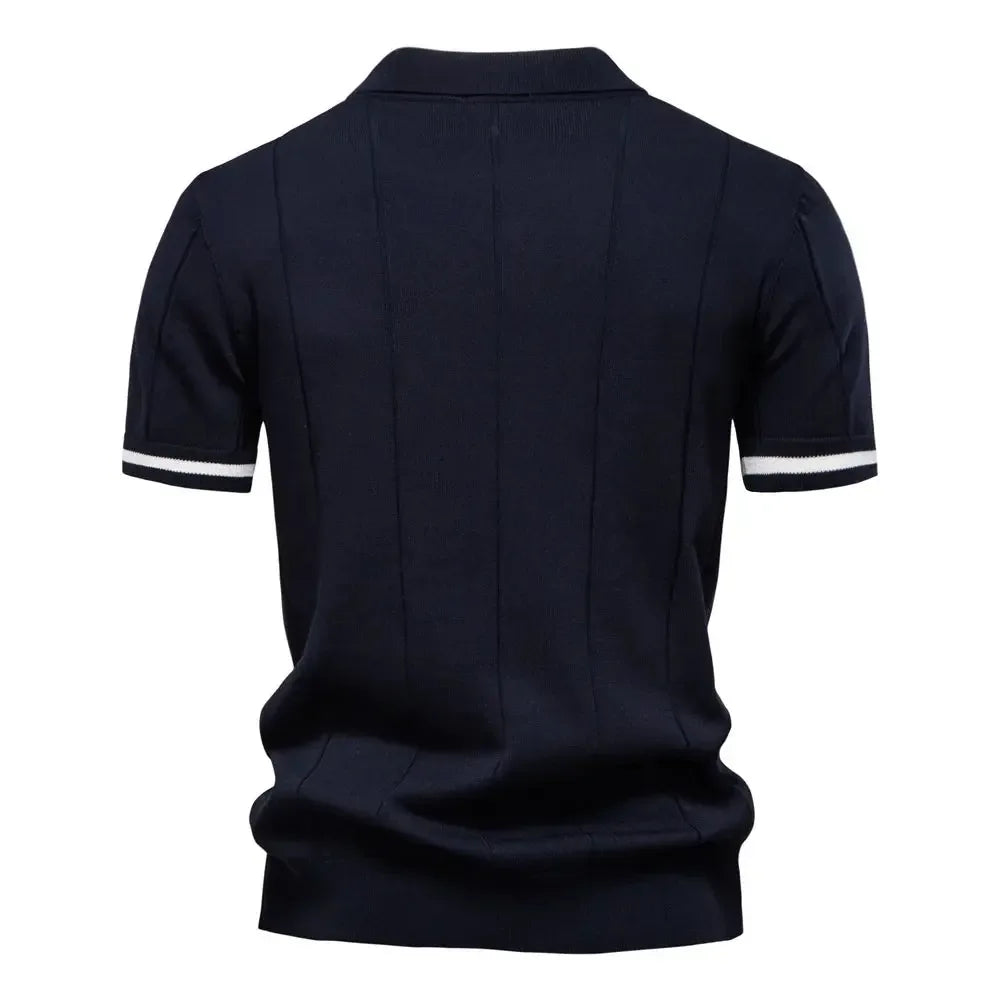 Men's Knit Cotton Polo Shirts - ShopHub