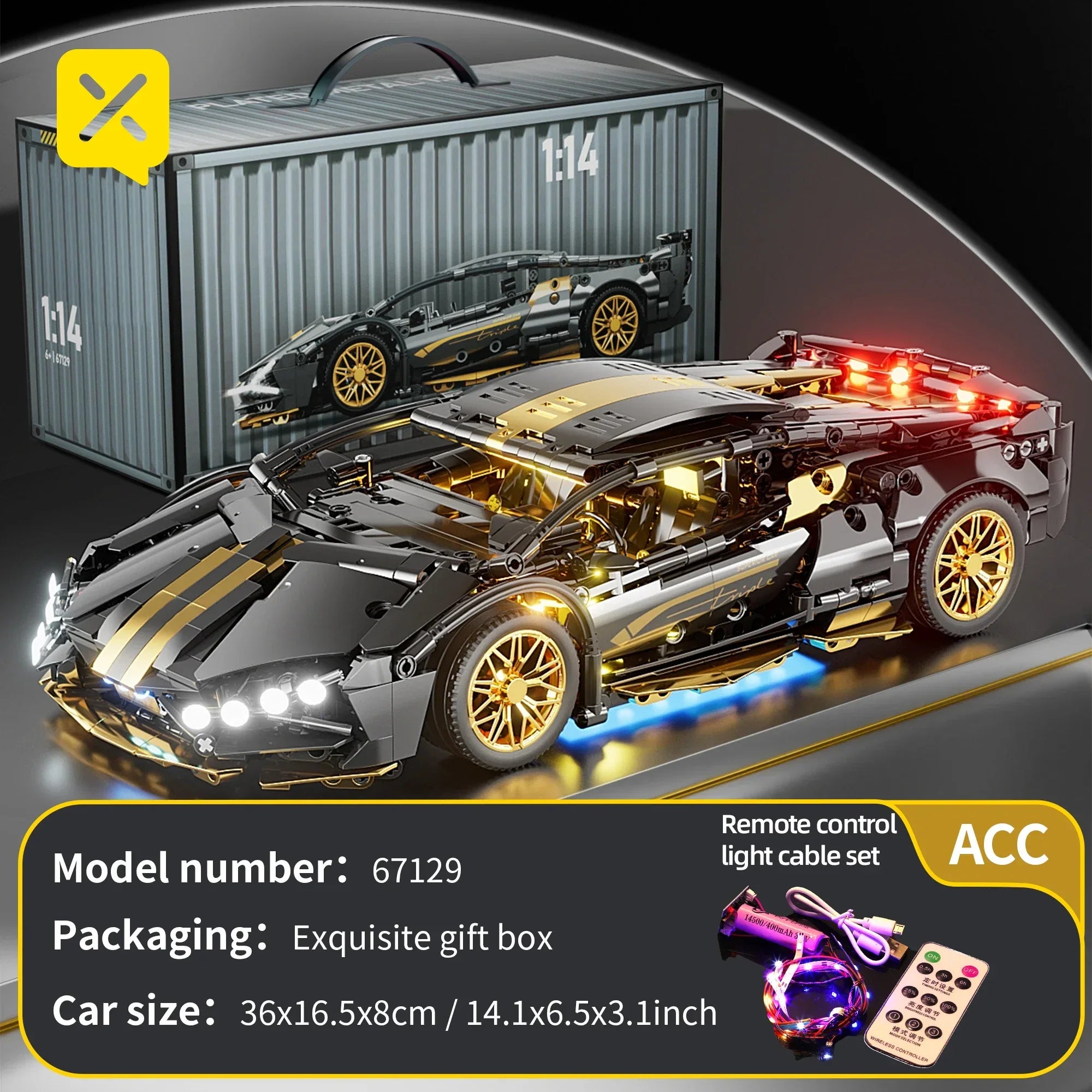 TOYLINX 1:14 Supercar Building Block Toy - ShopHub