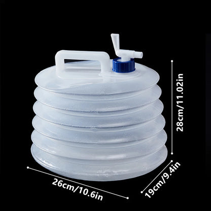 Portable Foldable Water Bag 5/10/15L - Collapsible Outdoor Container for Camping, Hiking, and Picnics
