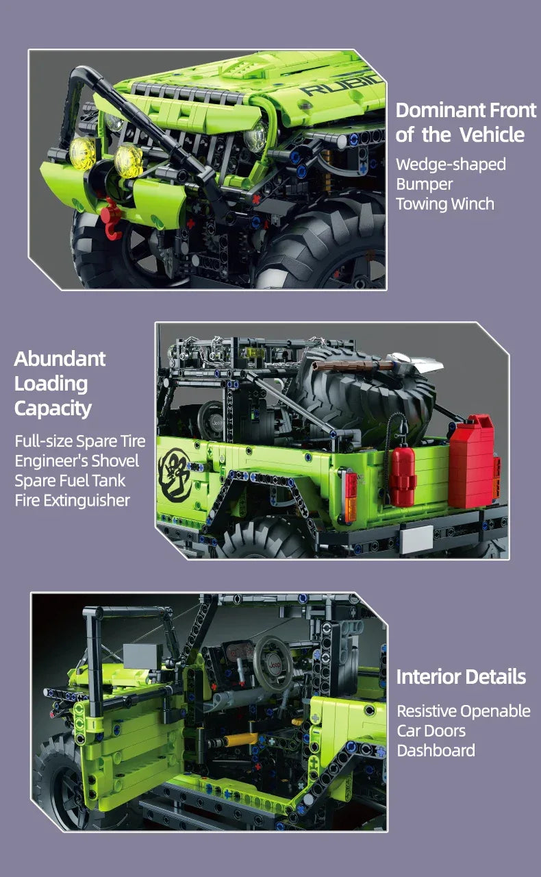 TOYLINX 1:8 Scale Heavy-Duty Off-Road Vehicle Building Blocks - ShopHub