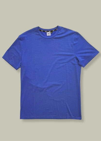 Men’s Crew Short Sleeve T-shirt – Merino Blend 180gsm, Sapphire Blue Merino 365 NZ