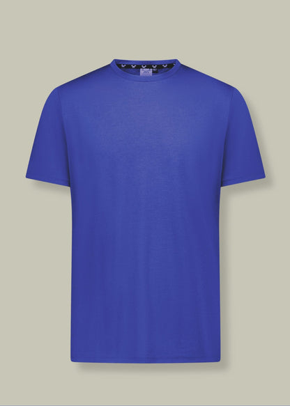 Men’s Crew Short Sleeve T-shirt – Merino Blend 180gsm, Sapphire Blue Merino 365 NZ