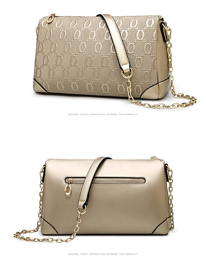 FOXER 2026 Spring Summer Women's Crossbody Bag Split Leather Fashion Chain Shoulder Bag Luxury Commuter Lady Cellphone Purse