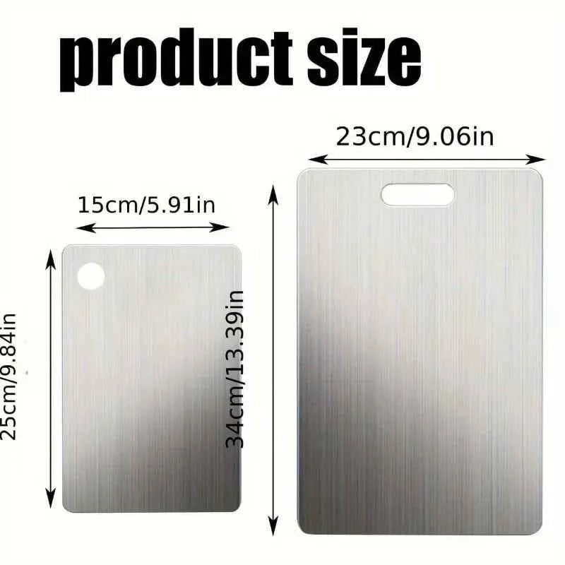 2pcs Stainless Steel Cutting Board Set