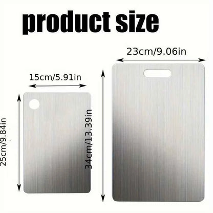2pcs Stainless Steel Cutting Board Set