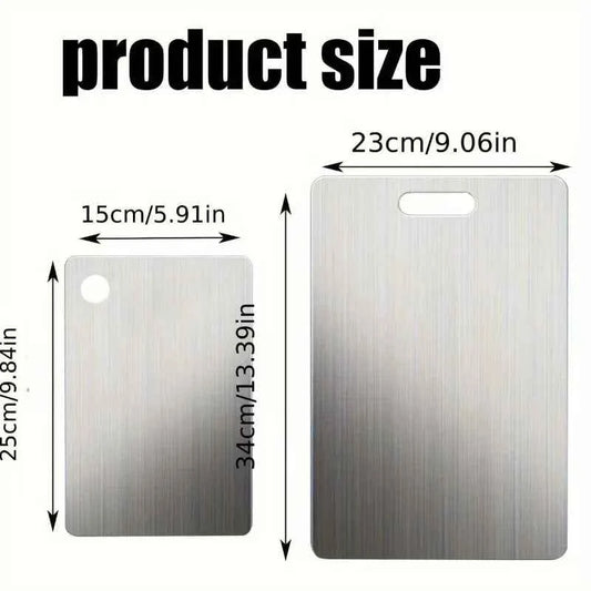 2pcs Stainless Steel Cutting Board Set