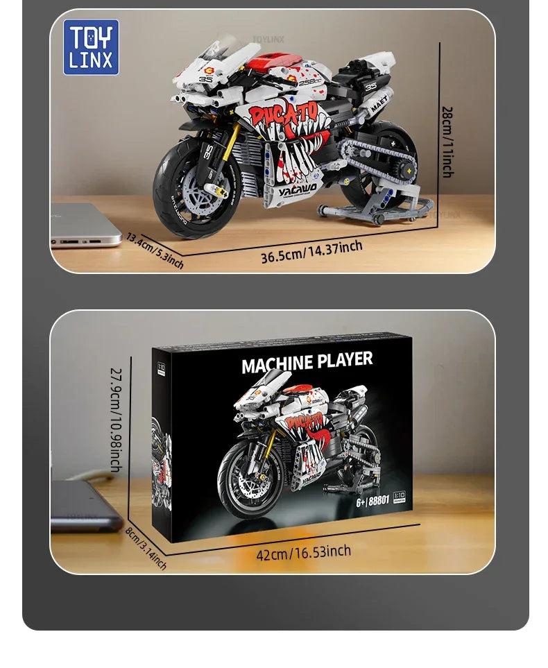 TOYLINX 883PCS Motorbike Building Model! - ShopHub