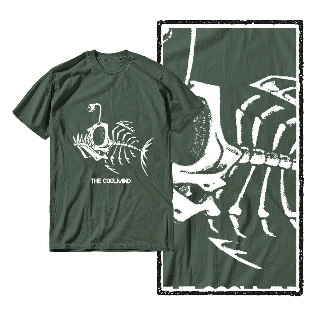 Bonefish Skull Deep Sea Fish Skeleton Funny Fisherman men T-Shirt Cotton O-Neck Short Sleeve Men T Shirt Oversize Streetwear