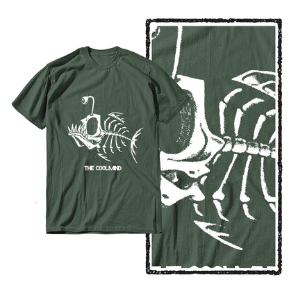 Bonefish Skull Deep Sea Fish Skeleton Funny Fisherman men T-Shirt Cotton O-Neck Short Sleeve Men T Shirt Oversize Streetwear